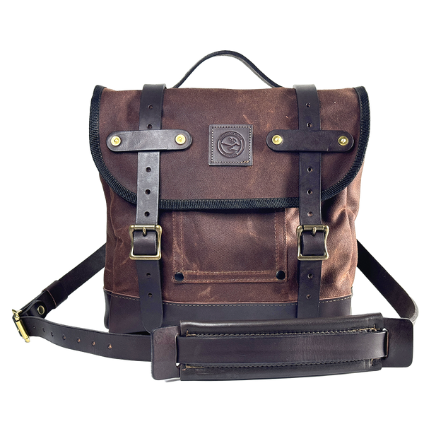 Gen II Haversack - Waxed Twill Rust/Chocolate/Antique Brass