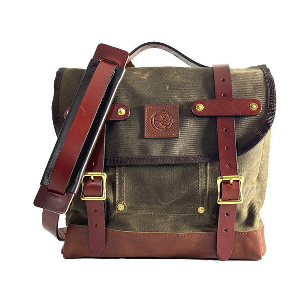 Gen II Haversack - Waxed Twill Tan/Chestnut/Antique Brass