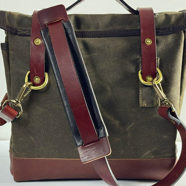 Gen II Haversack - Waxed Twill Tan/Chestnut/Antique Brass