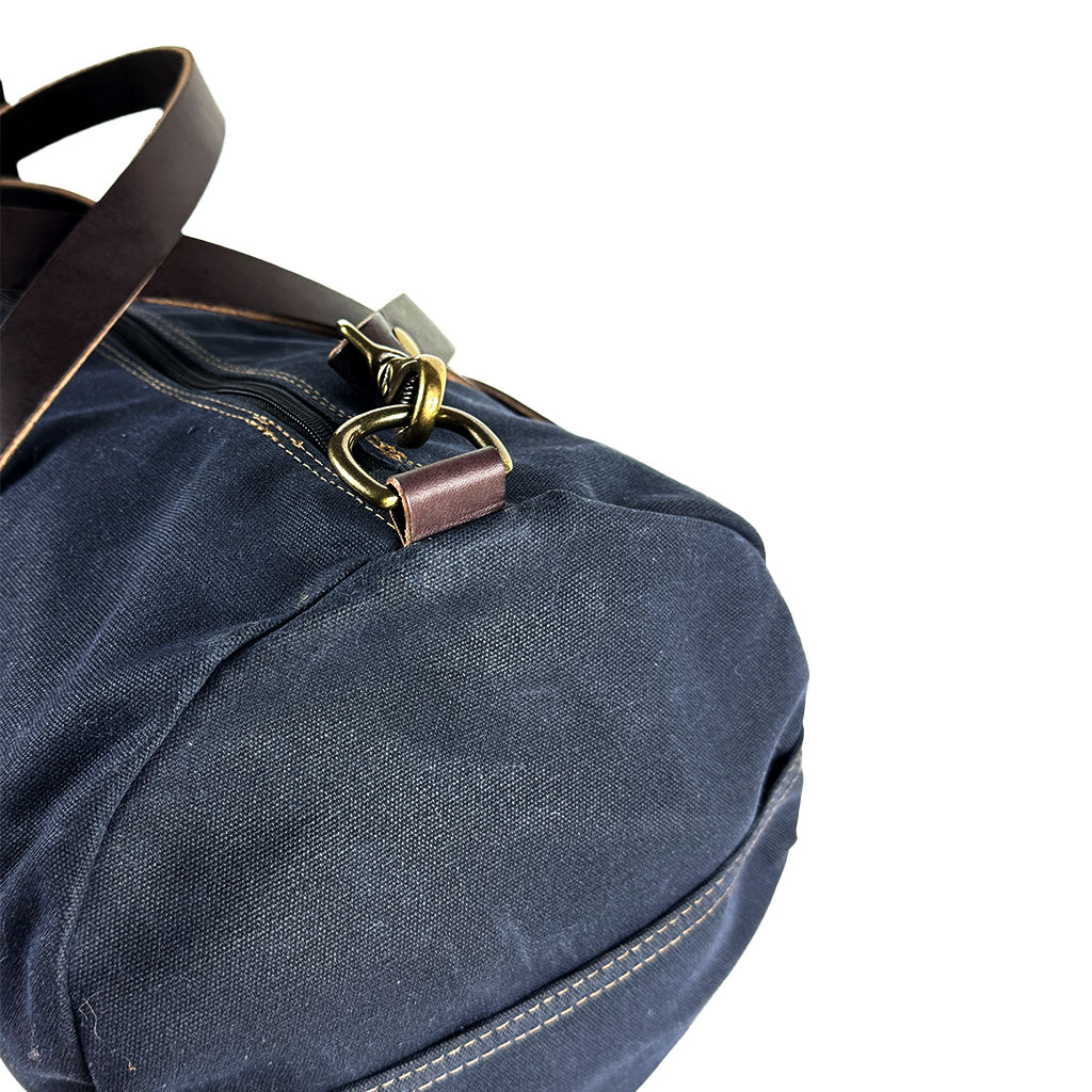 Wanderer Duffle - Black/Chocolate/Antique Brass