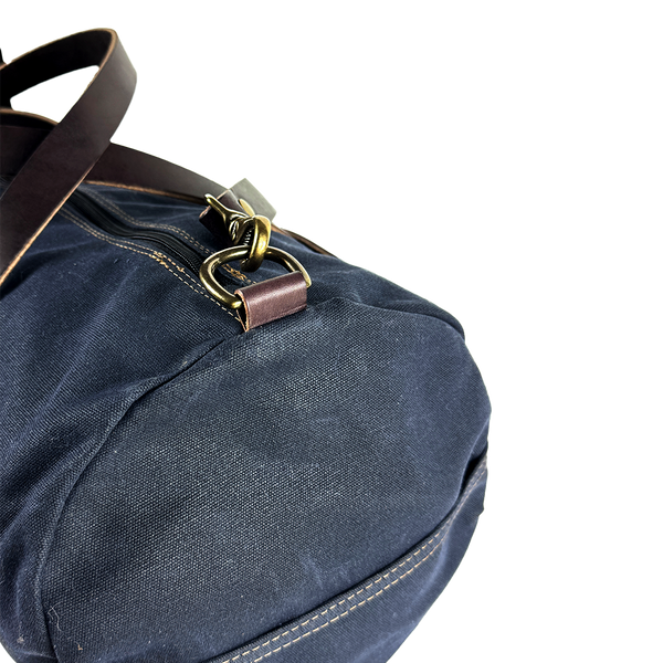 Wanderer Duffle - Black/Chocolate/Antique Brass